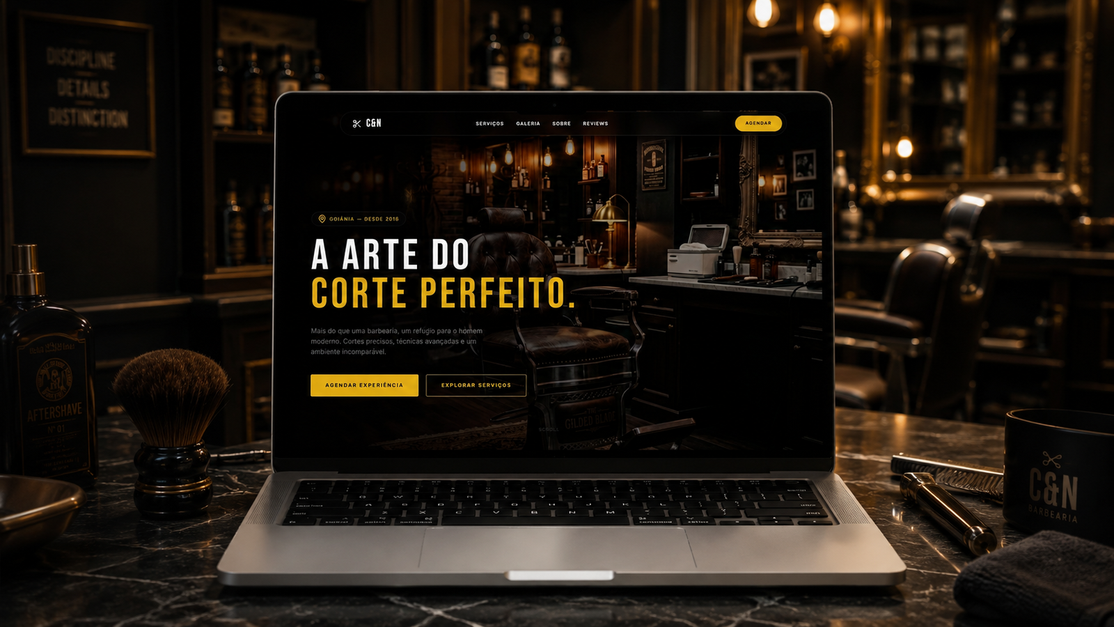 Landing page Barbearia
