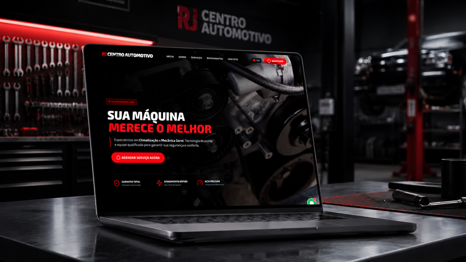 Landing page RJ Centro Automotivo